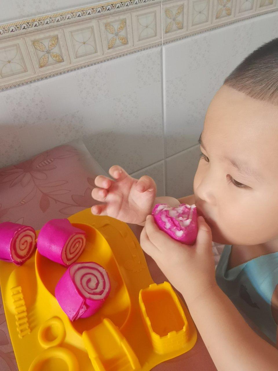 火龙果毛巾卷 宝宝辅食食谱
