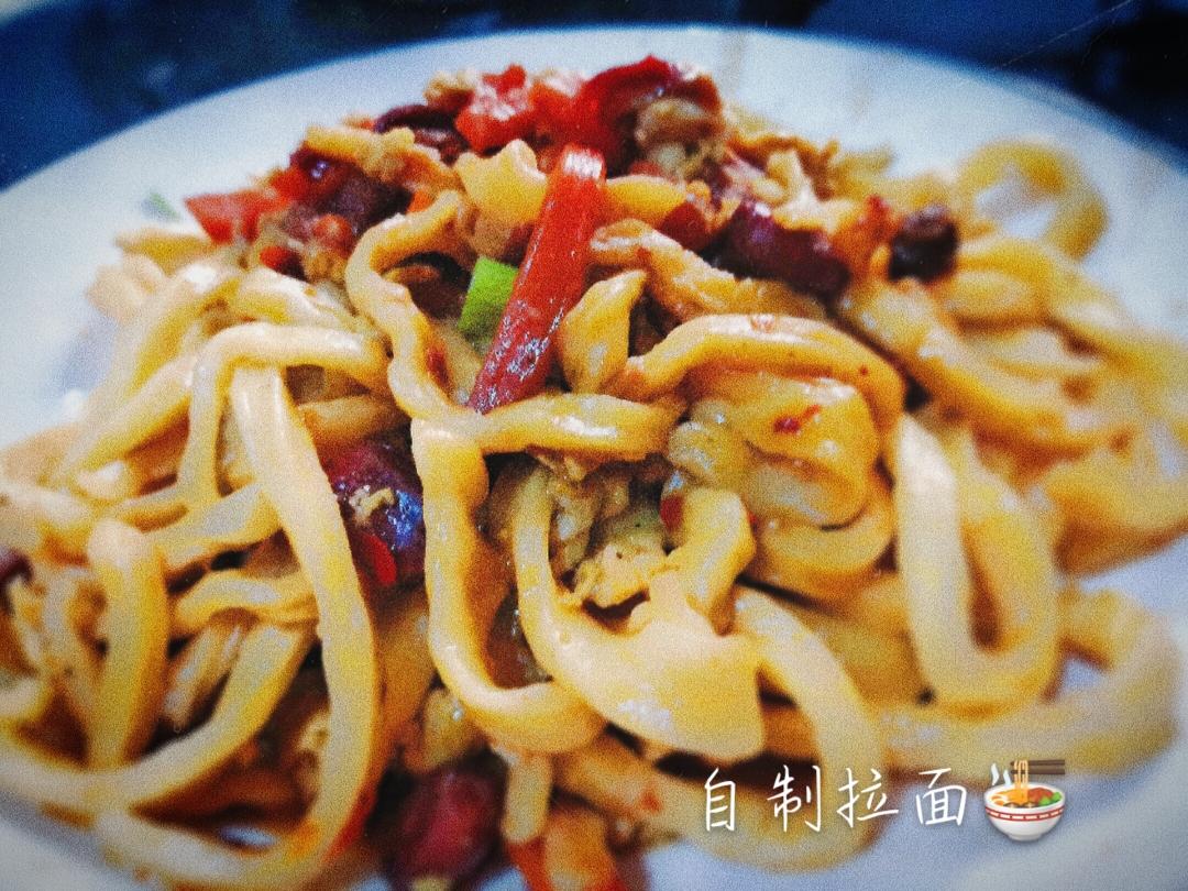 自制炒手擀面