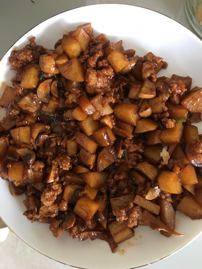 ㊙️香菇土豆肉沫拌饭❗️比外卖还好吃