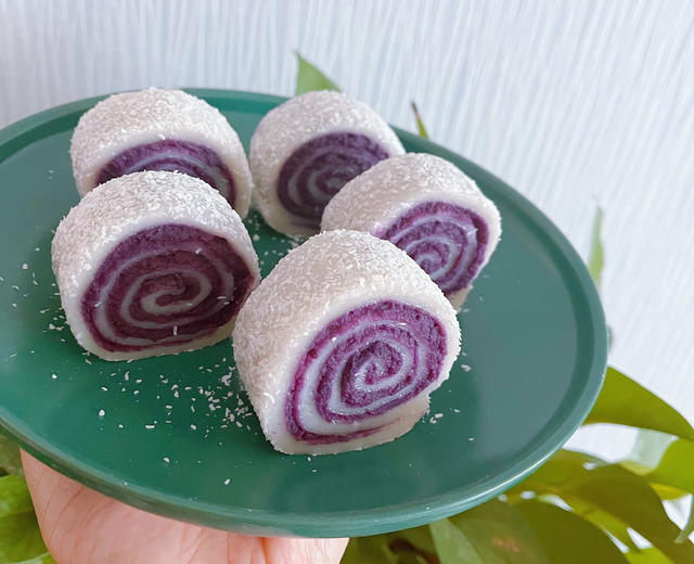 凉糕：紫薯卷卷