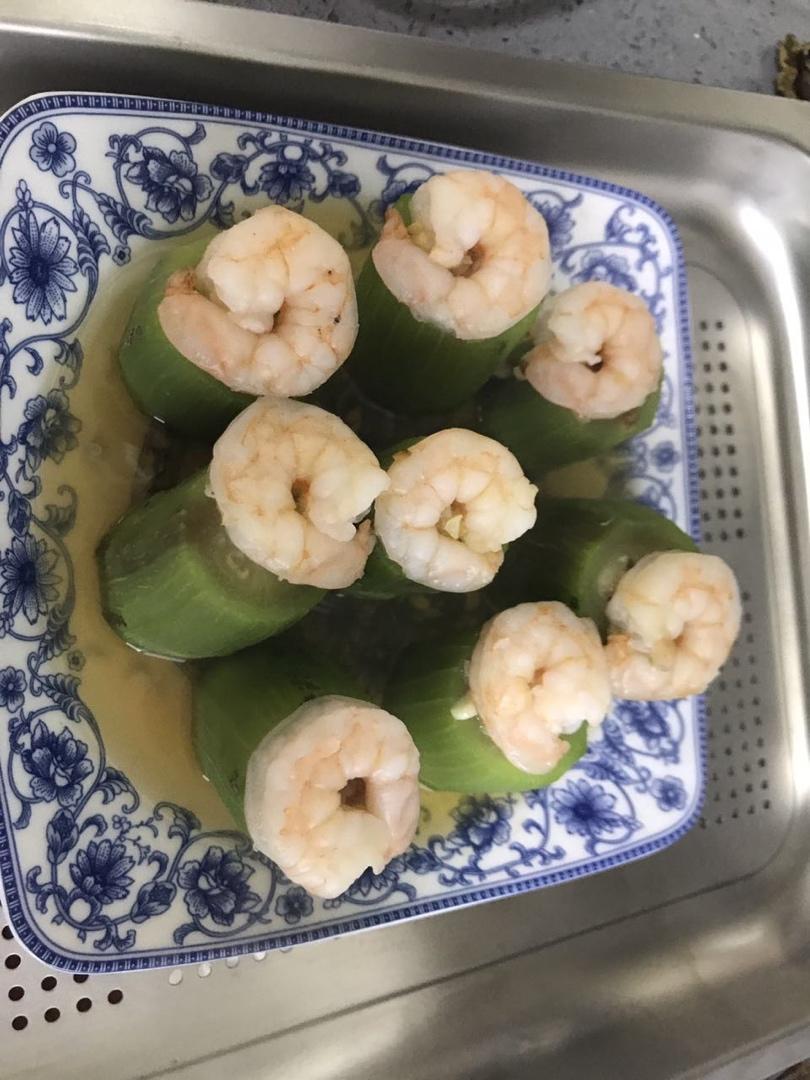 清蒸丝瓜虾仁