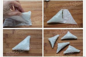 特色小吃粉角（三角包）做法的做法 步骤4