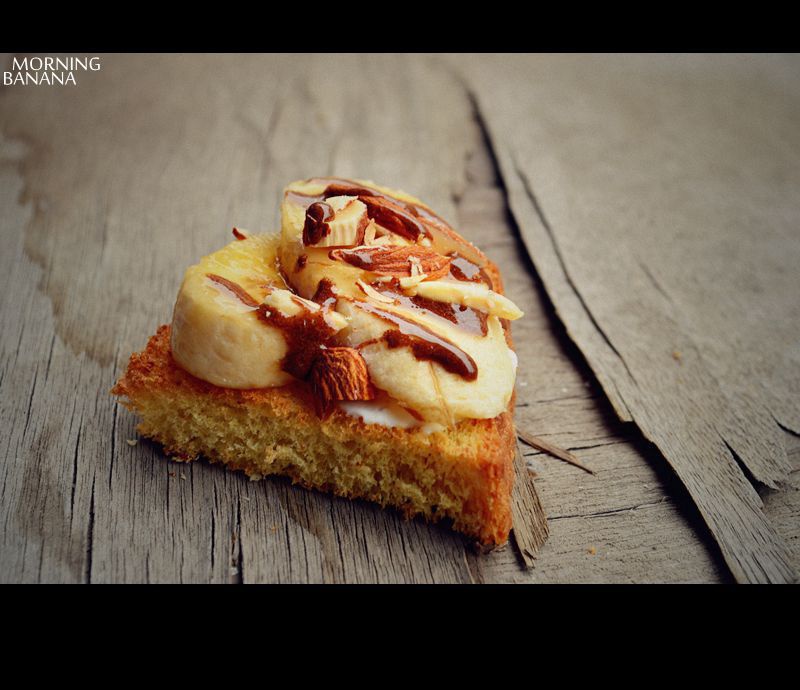 香蕉枫糖浆面包沙拉+肉桂枫糖浆沙拉酱