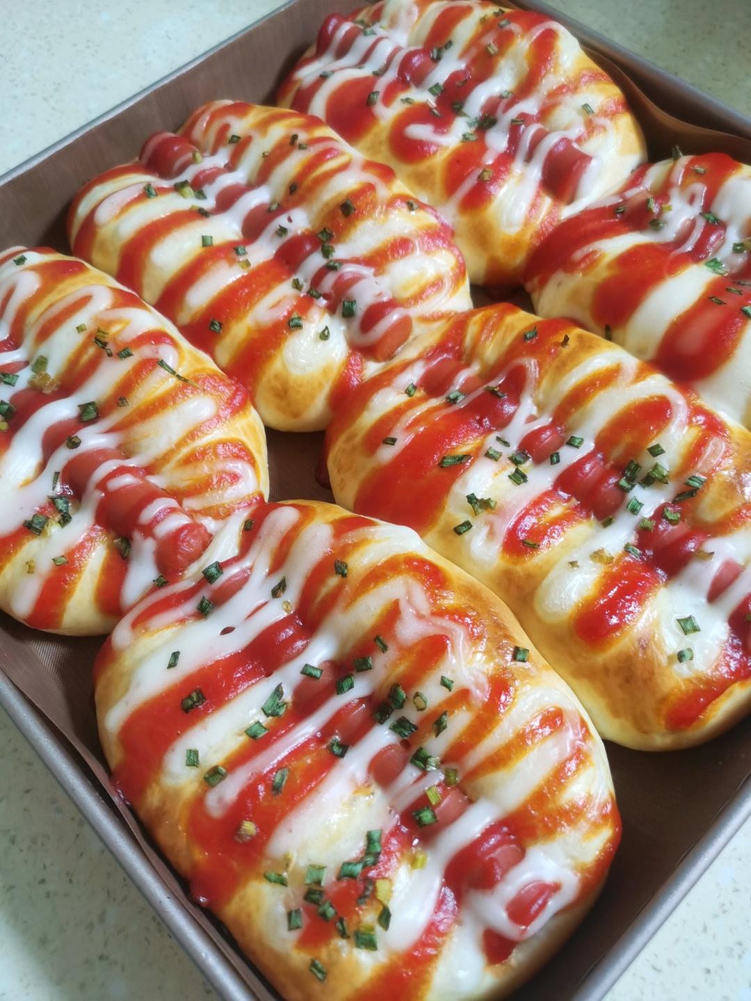 超简单葱香肠仔包，不用整形零失败的早餐包