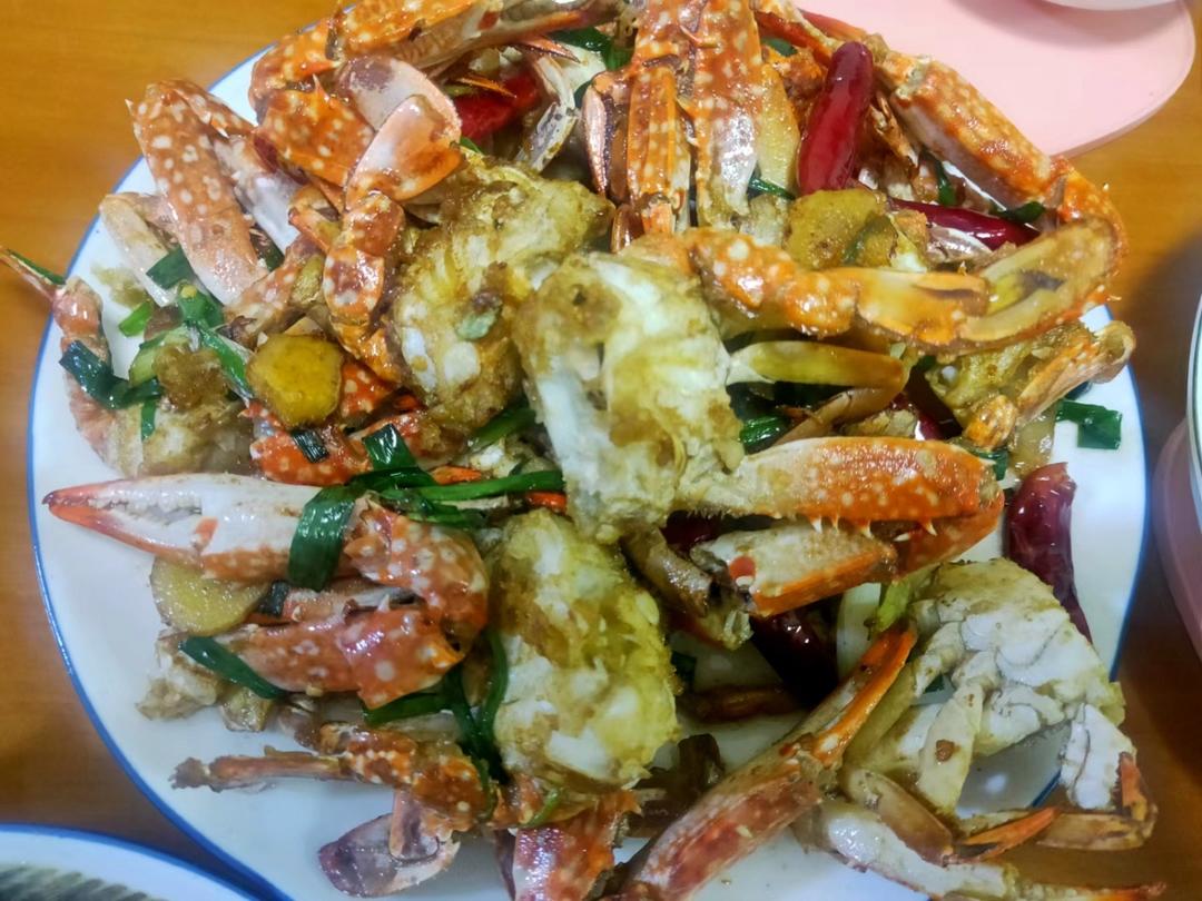 葱姜炒梭子蟹（very easy）