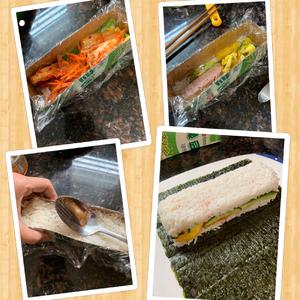 寿司（用U型饼干模具、自制纸盒模具做简单饭团）！的做法 步骤8