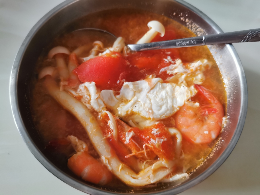 番茄鲜虾汤
