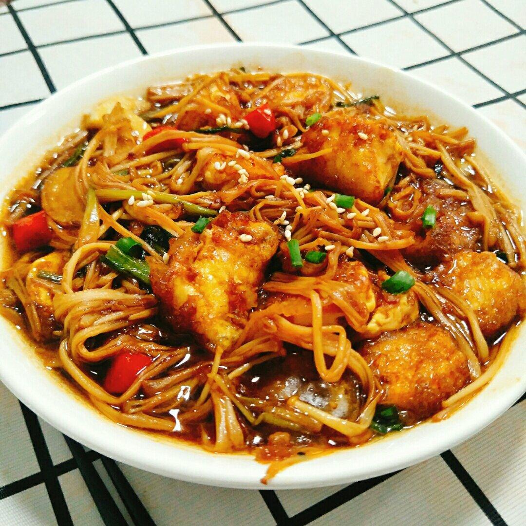 超级下饭菜--金针菇日本豆腐