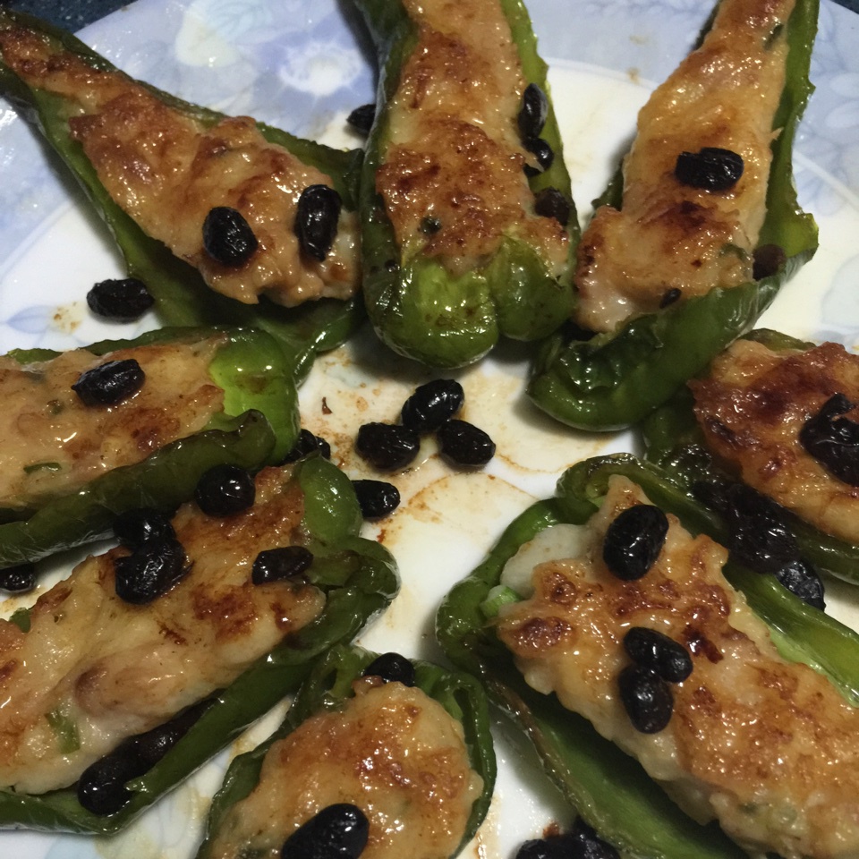 肉馅辣椒-新手下厨 stuffed Chili pepper