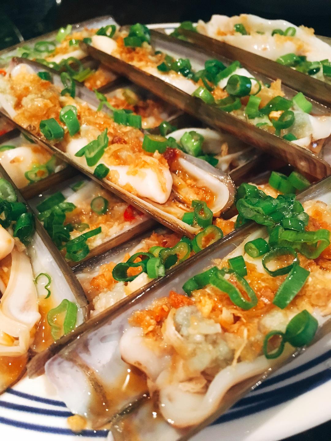 蛏子清洗和清蒸的完美教程