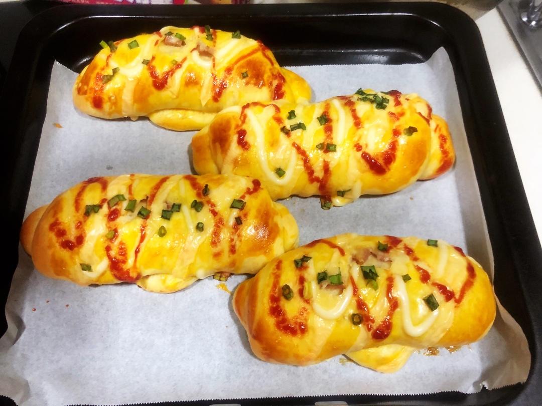 香葱火腿肉松面包