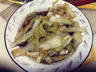 娃娃菜炒香菇
