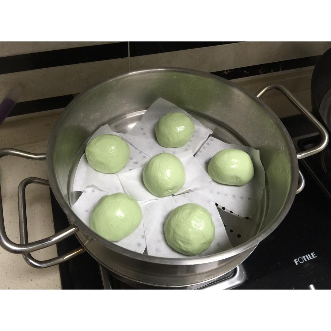 网红青团～～咸蛋黄肉松青团