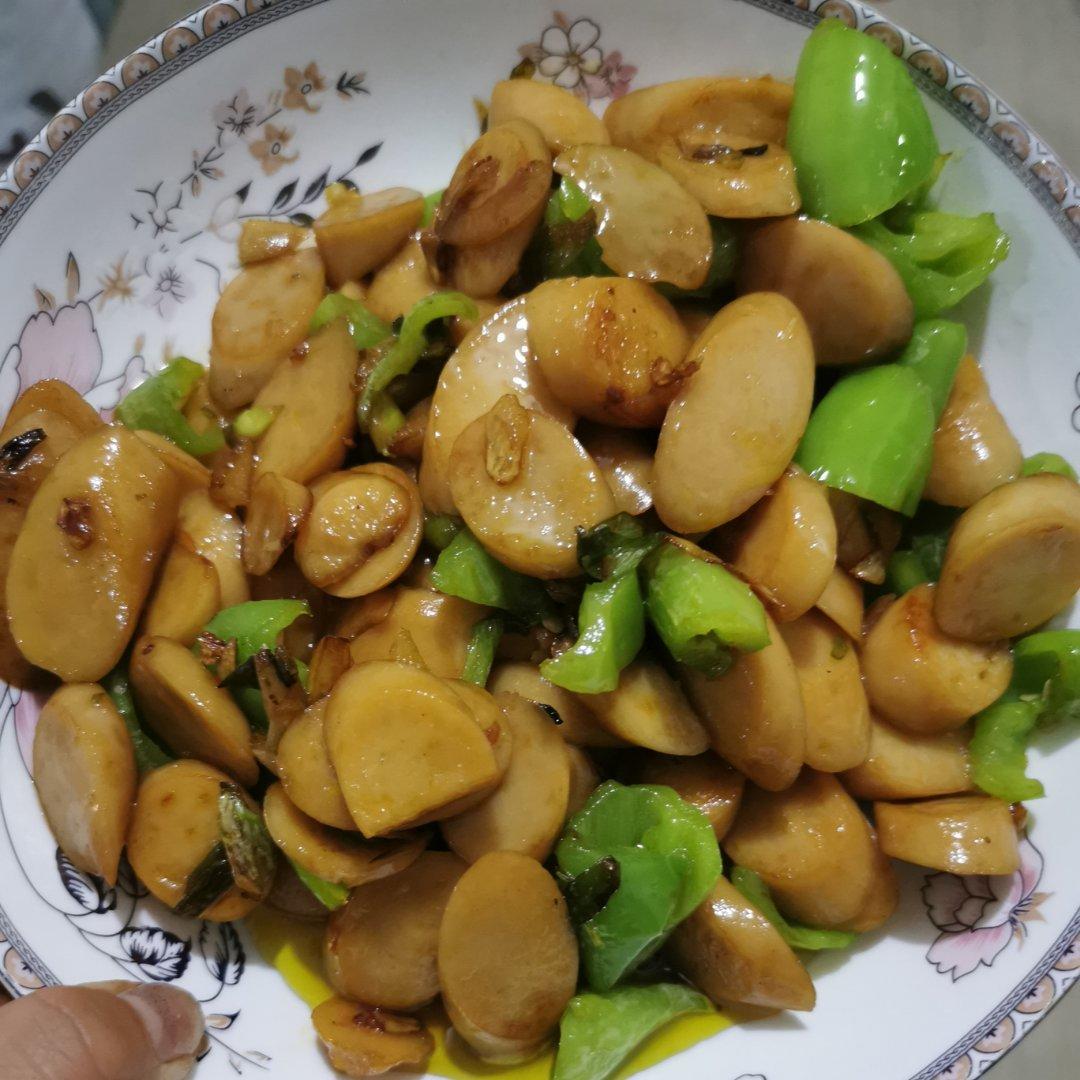 青椒炒火腿肠