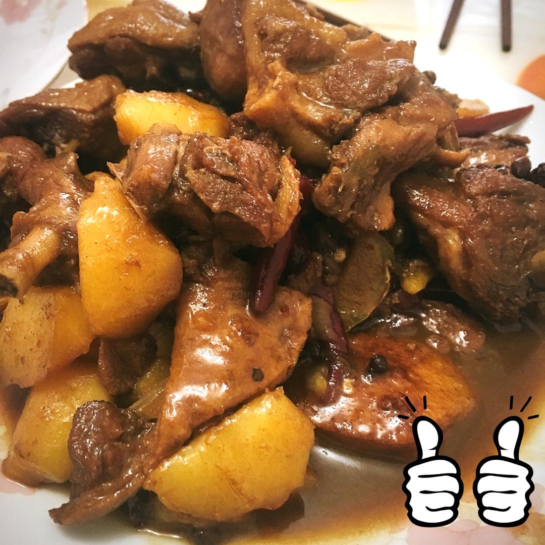 瑜伽青蛙做的鸭肉炖土豆(无油版)