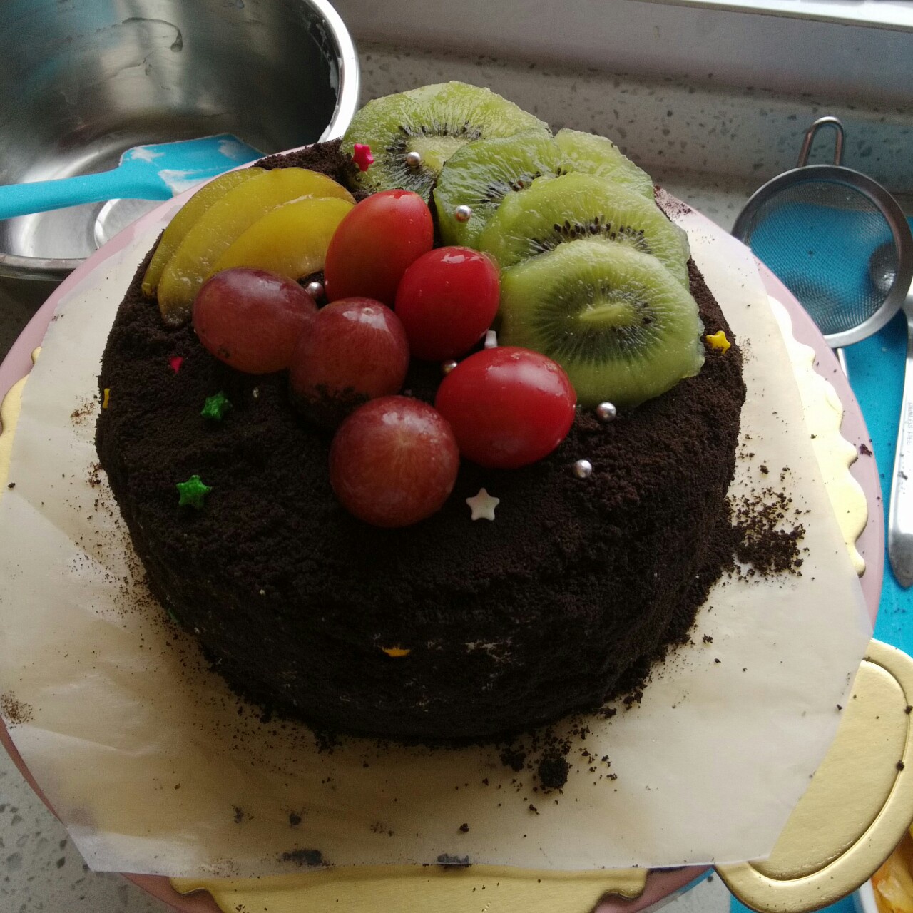 奥利奥水果奶油蛋糕