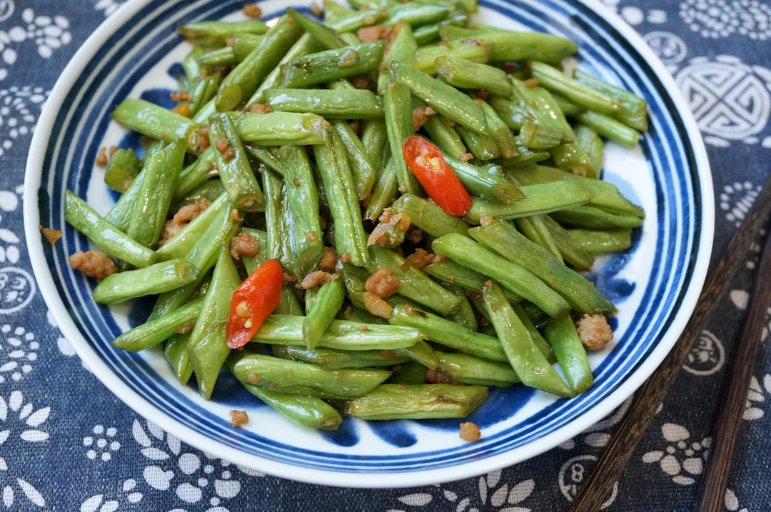 家常小炒四季豆