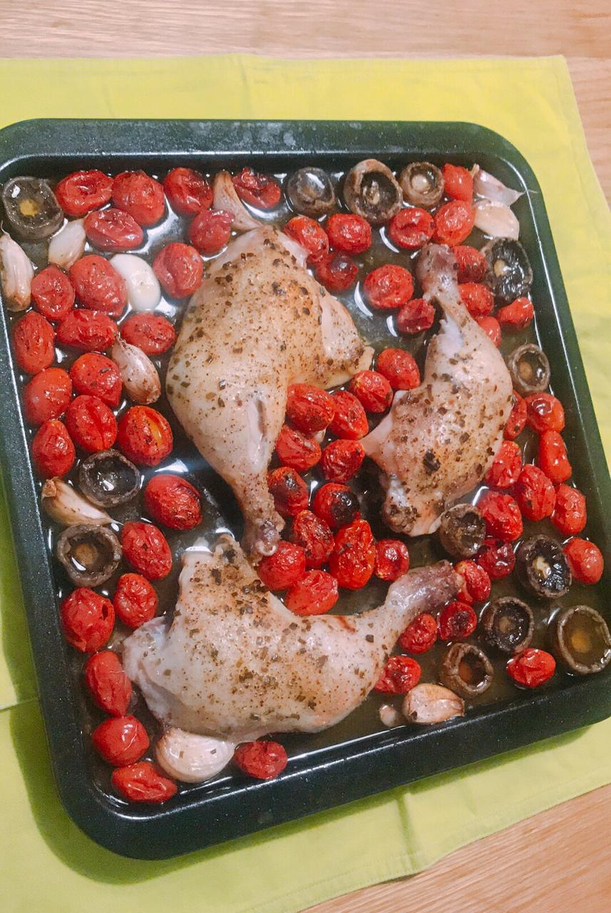 番茄大蒜香草烤鸡腿（庄祖宜）