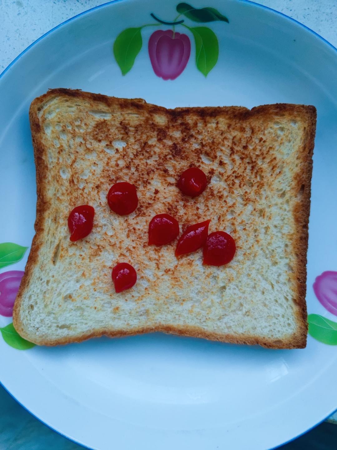 家庭超简易版三明治，孩子早餐5分钟搞定。的做法 步骤4