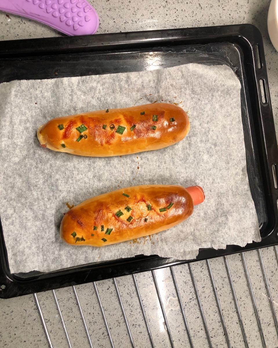 火腿肠早餐面包（一次发酵法）