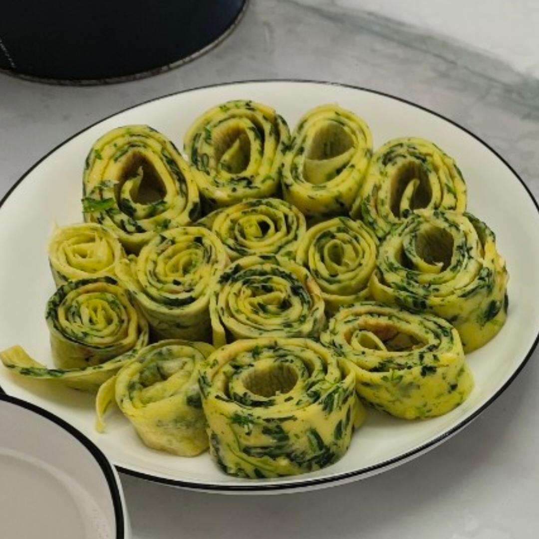 菠菜鸡蛋饼