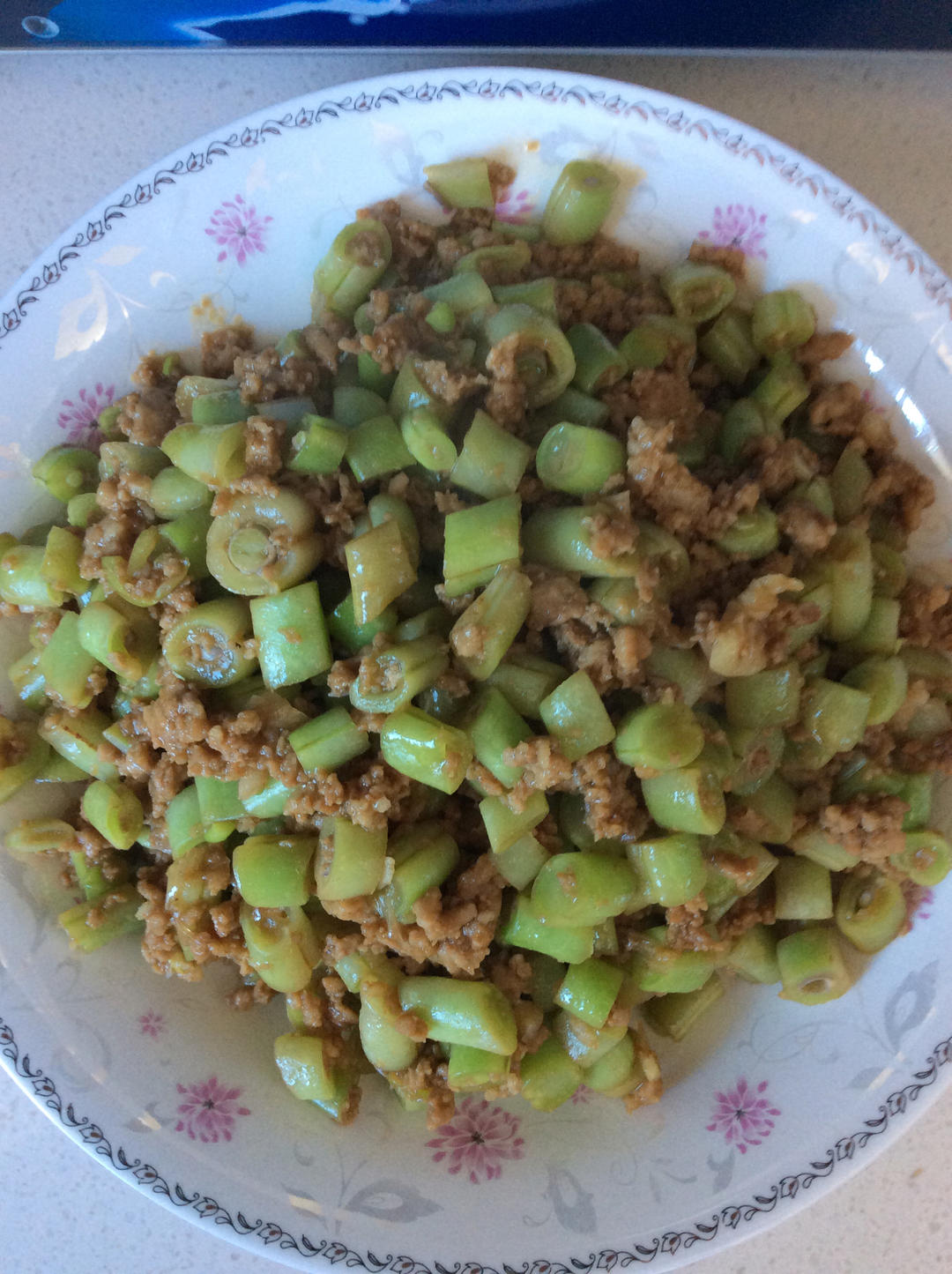 肉沫豆角下饭菜