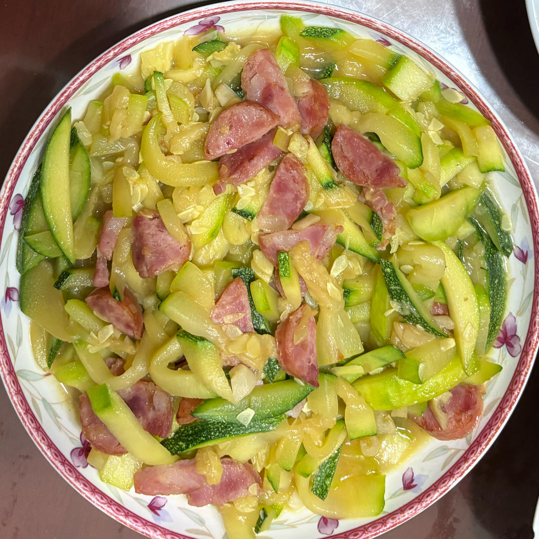 西葫芦炒肉片