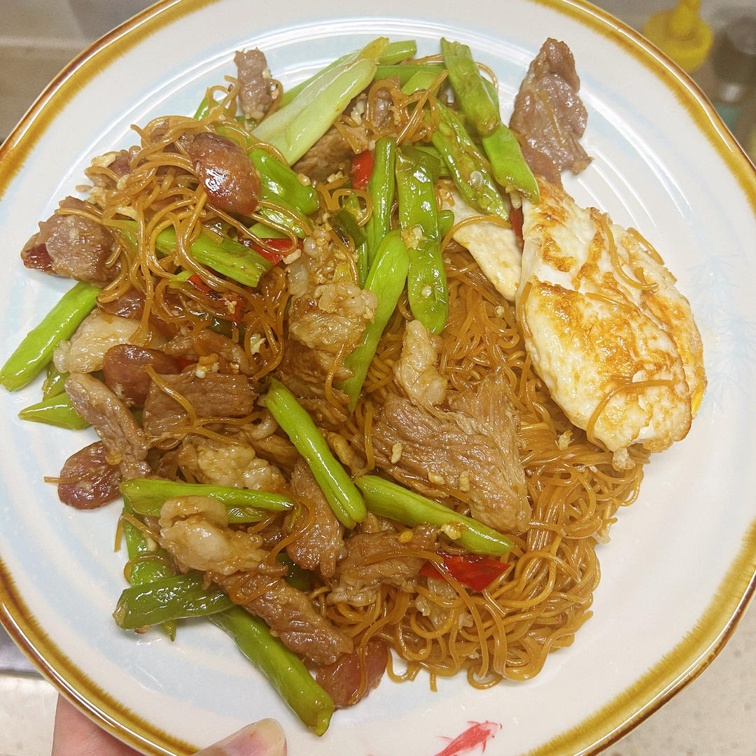 地道老北京扁豆焖面 豆角焖面 太好吃小心吃撑哦