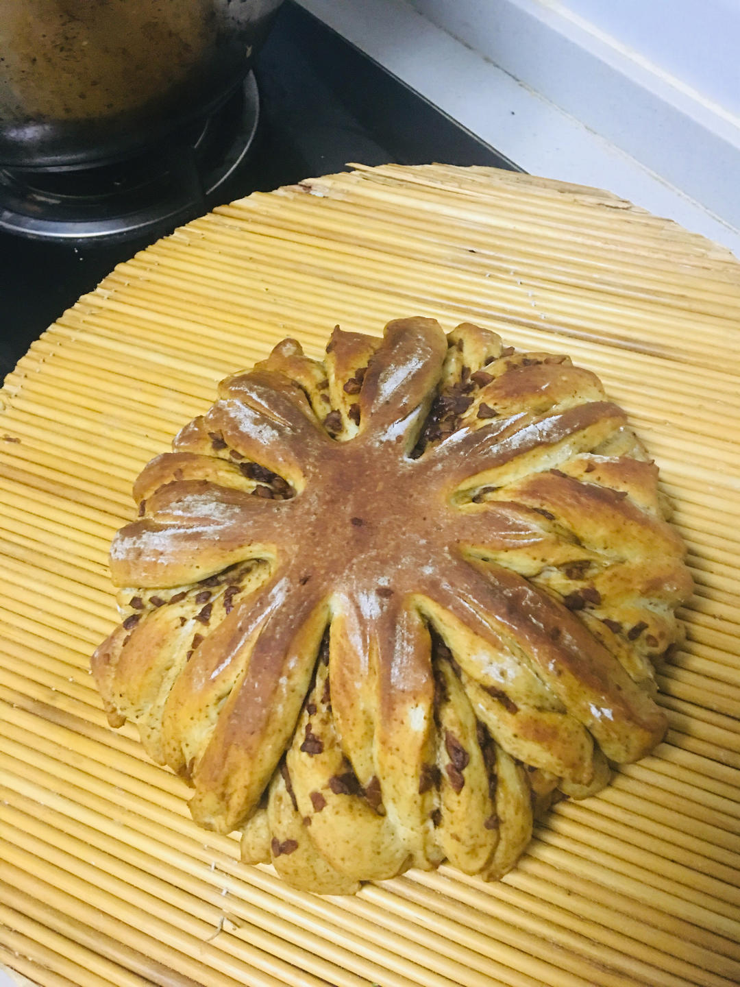 一次发酵就非常好吃的肉桂红糖苹果馅雪花面包