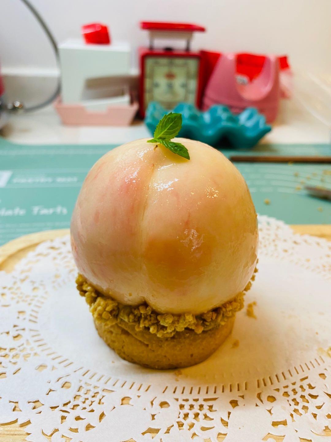 整颗蜜桃乌龙挞