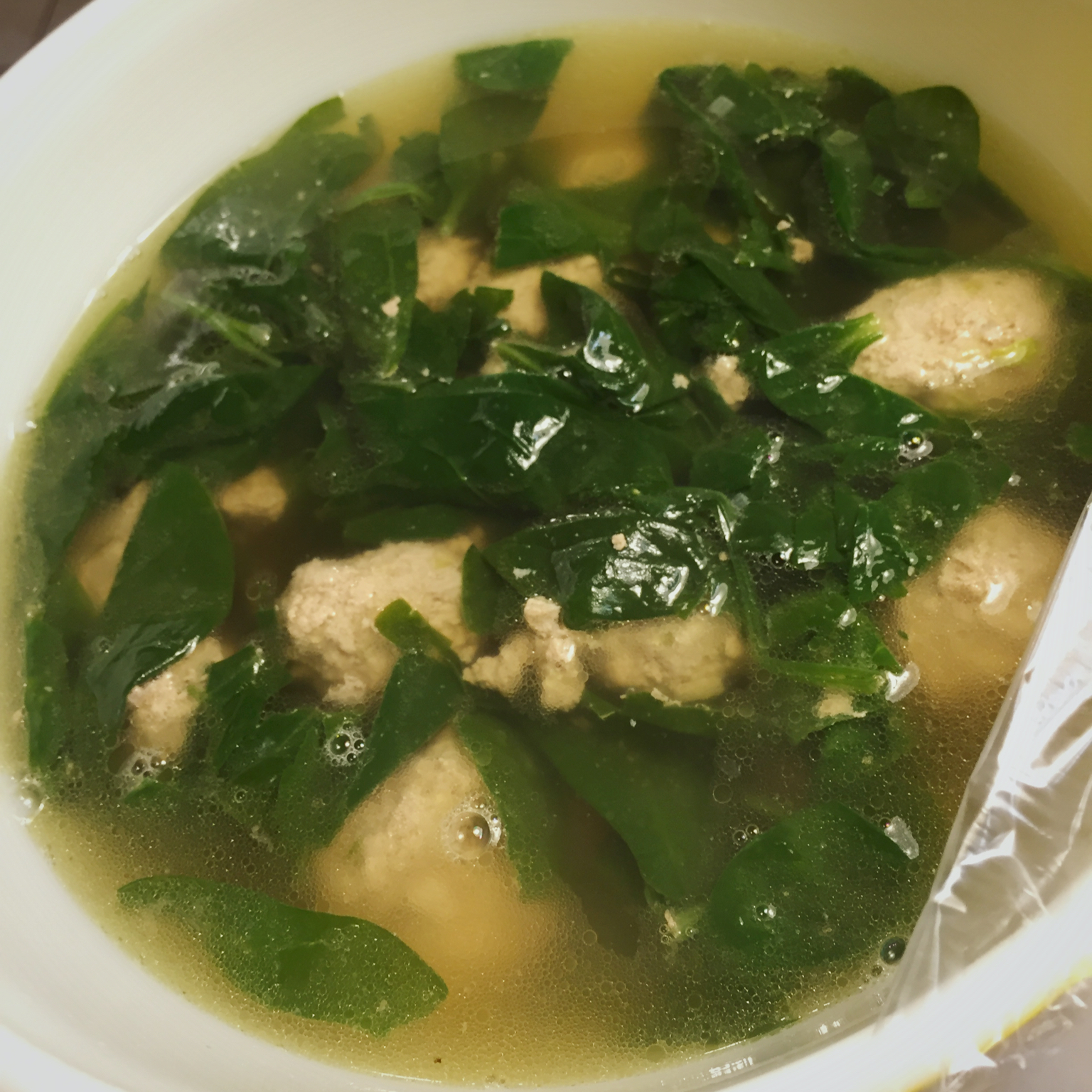 菠菜牛肉丸子汤