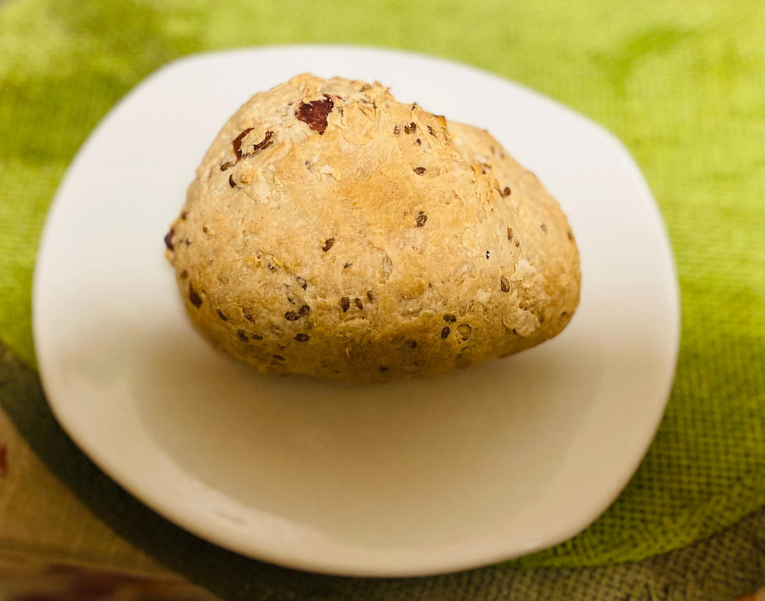 免揉亚麻籽燕麦欧包