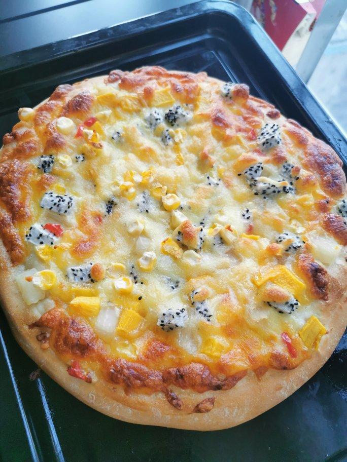 冰淇淋带点咸做的水果披萨