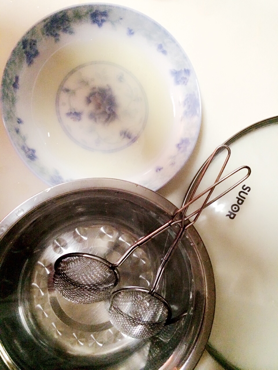 玉米青豆抹茶双色小丸子的做法 步骤7