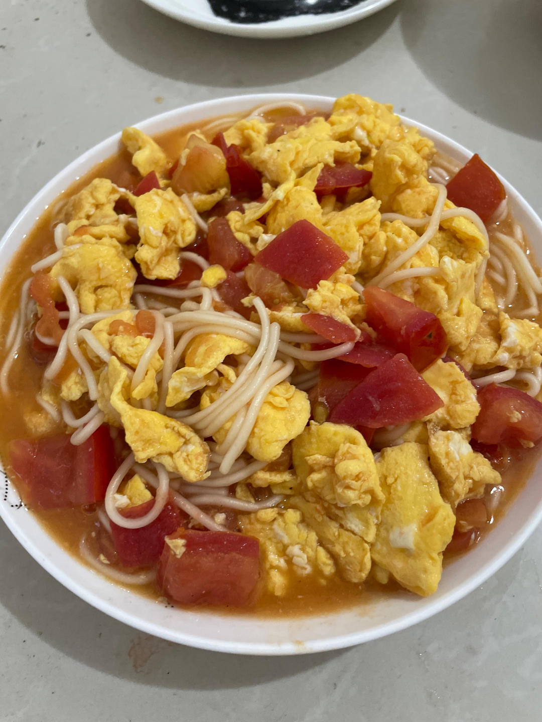 西红柿鸡蛋炒拉面
