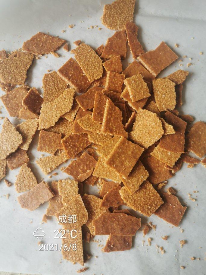芝麻薄脆饼干，一步操作，超级简单