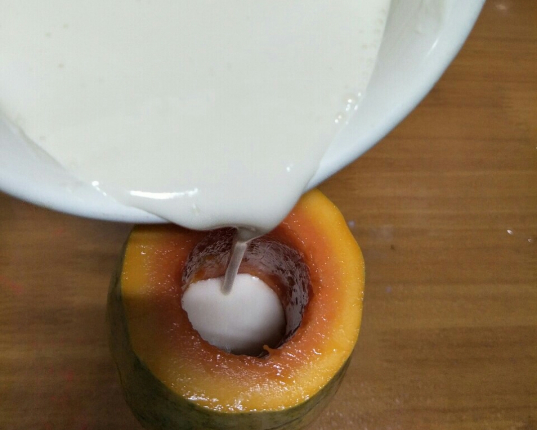 超简单木瓜奶冻（无椰浆版）的做法 步骤9