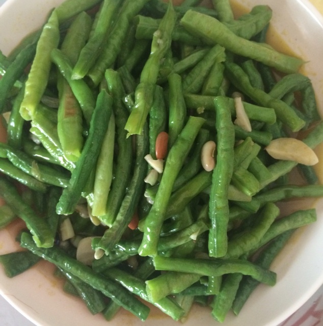 一叶菜菜做的素炒长豆