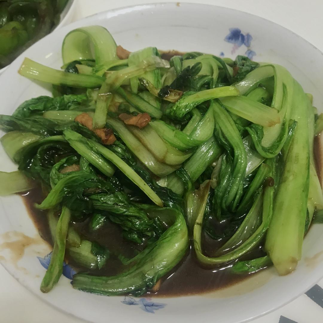 肉炒小白菜滑子蘑