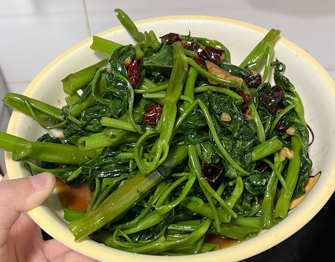 炝炒空心菜