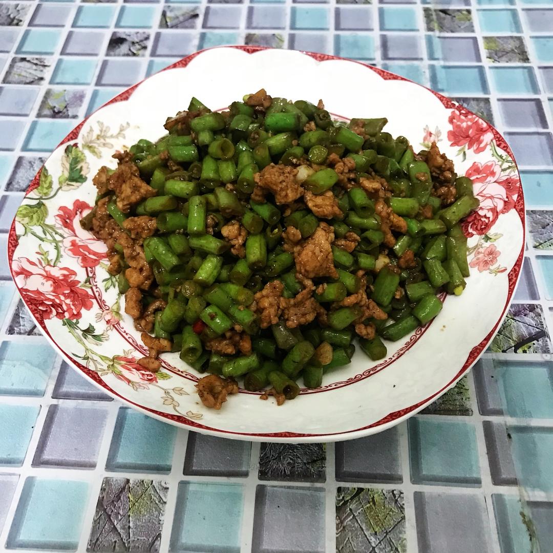 肉沫豆角下饭菜
