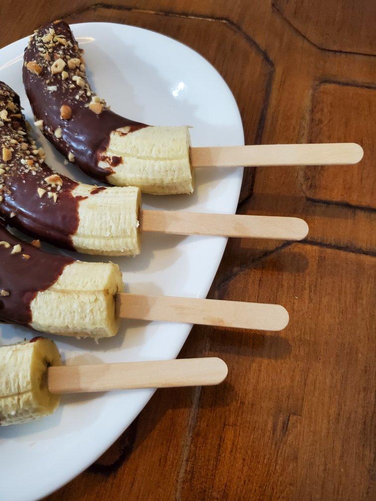 巧克力脆皮香蕉冰棍/天然冰棍/Sweet Treats/Frozen Banana Treats