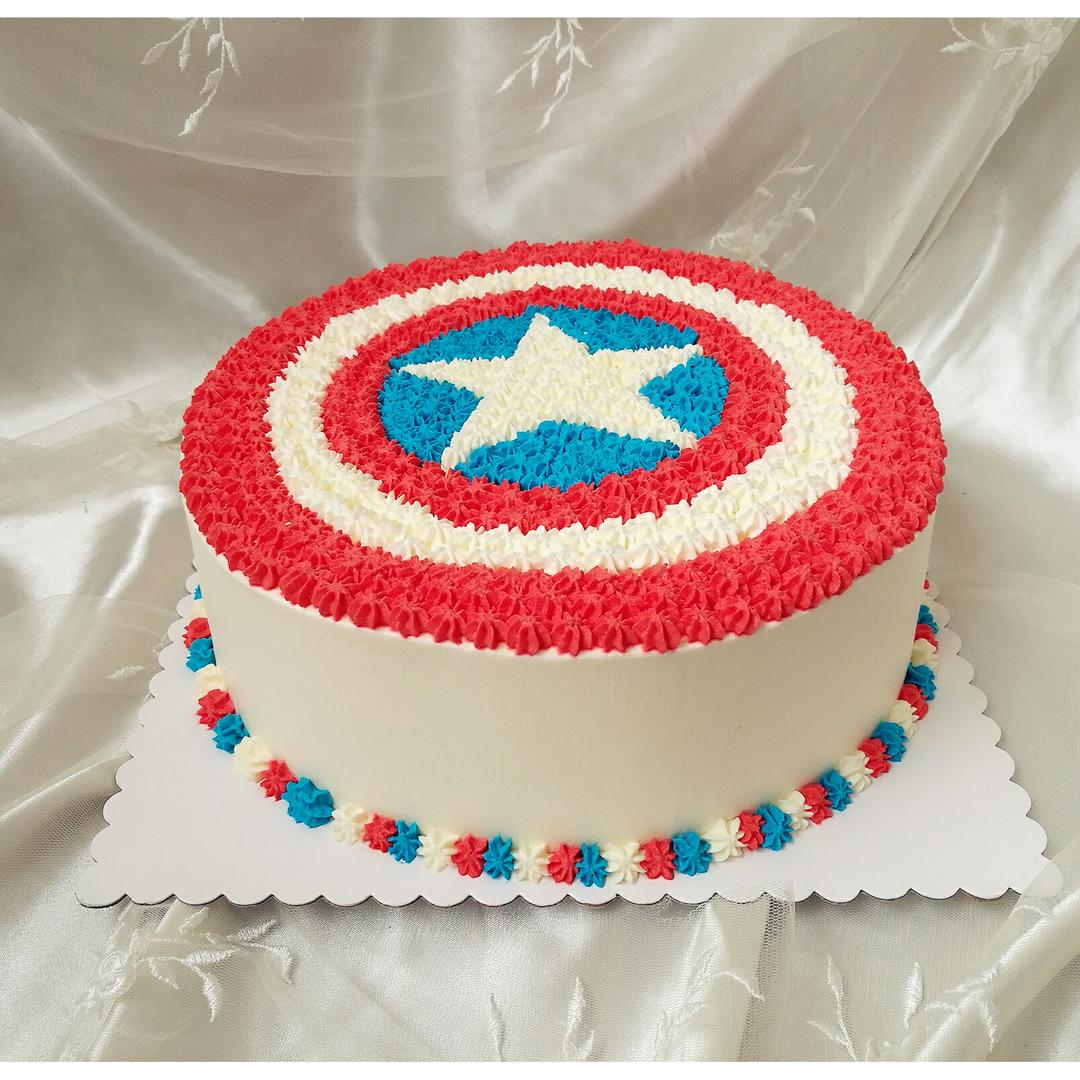 美国队长创意生日蛋糕