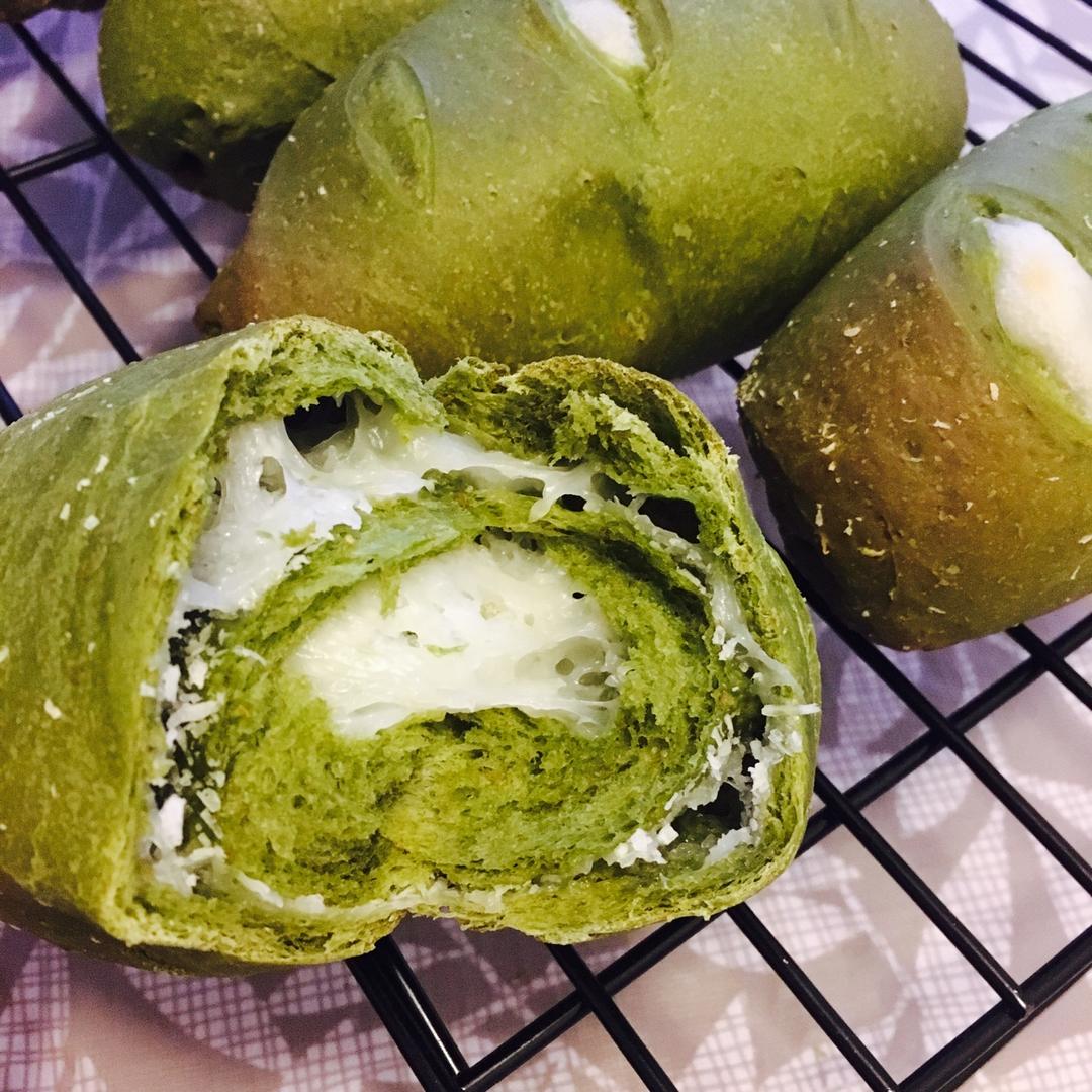 抹茶（可可）椰子油麻薯夹心面包