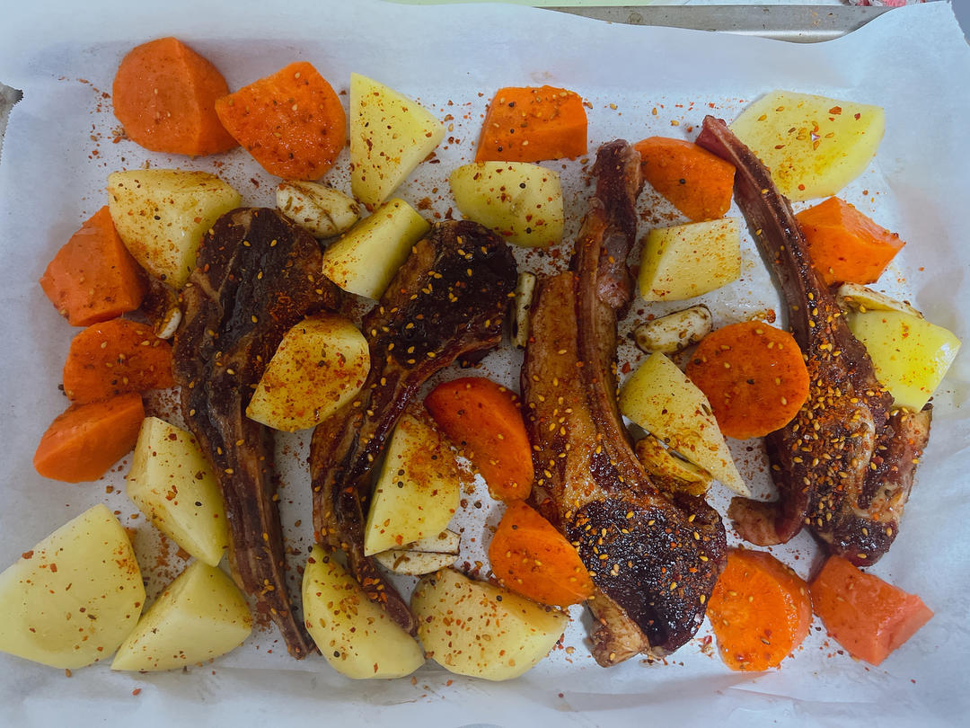 超好吃的烤羊排烤箱版