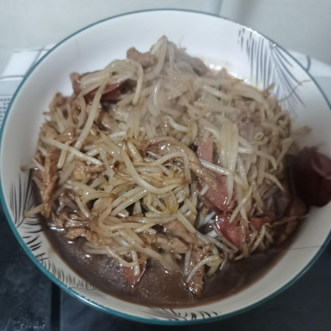 豆芽炒肉-拒绝出水