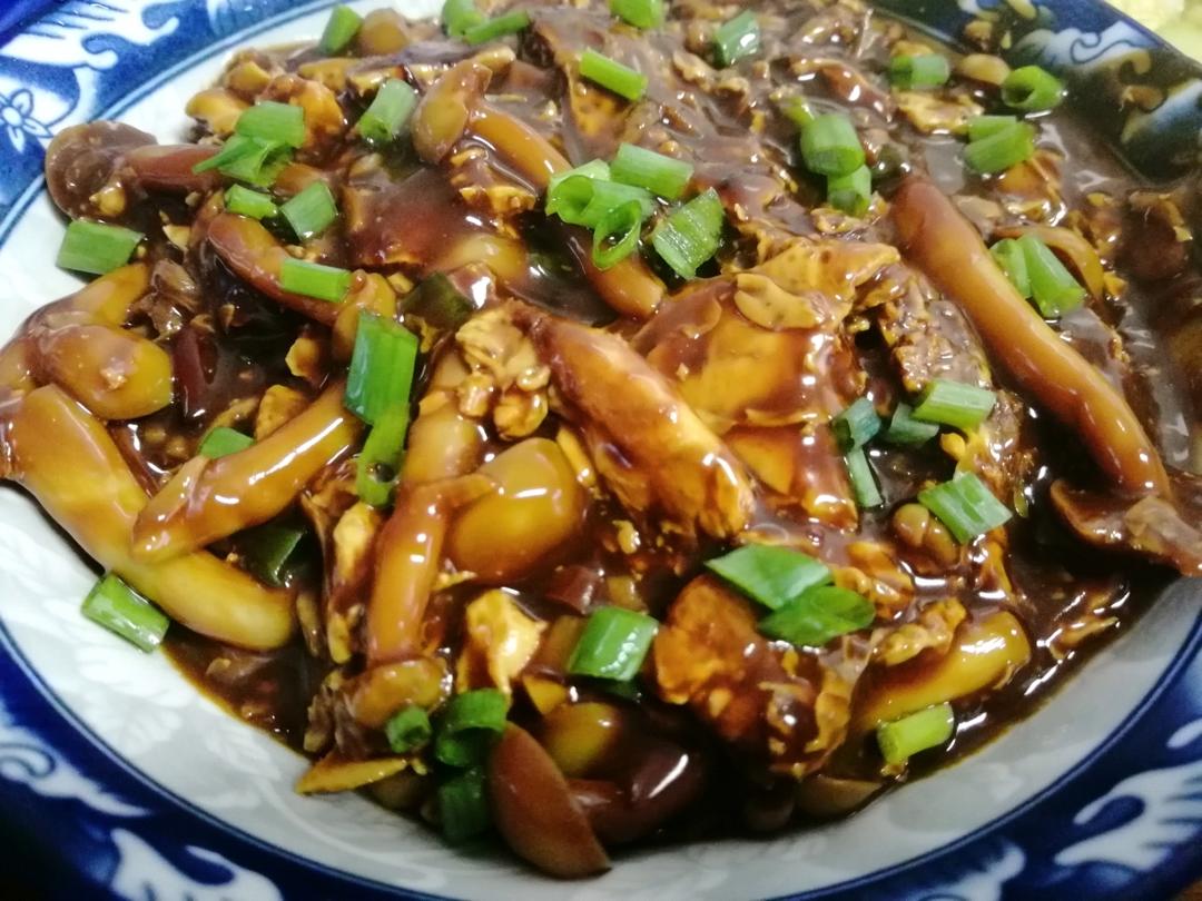 糖醋蛋炒白玉菇