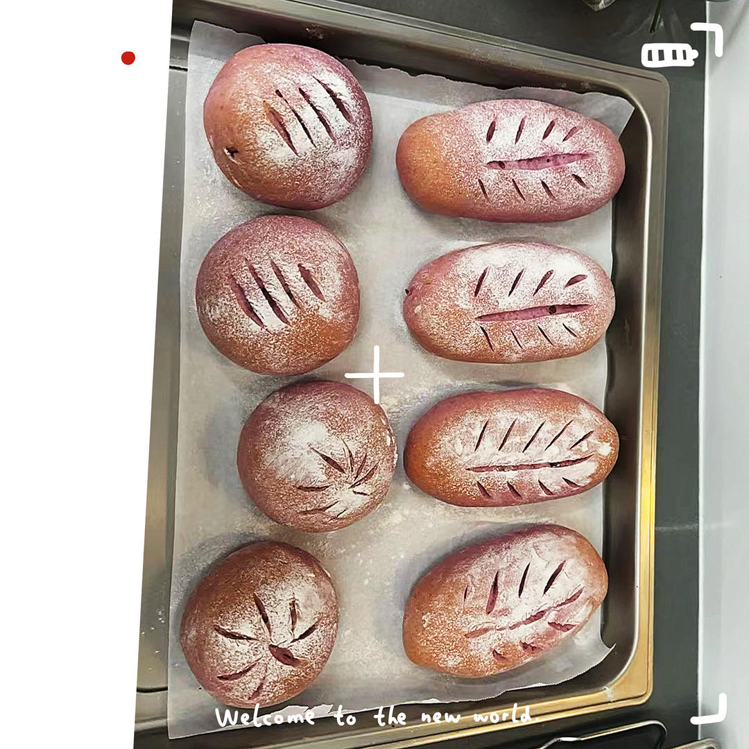 无敌好吃的：芋泥肉松面包！