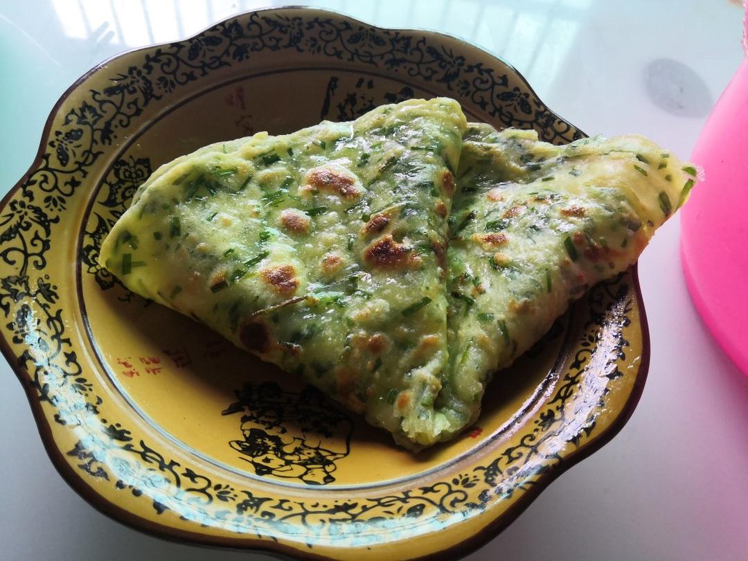 七禾x3zh做的韭菜鸡蛋摊饼