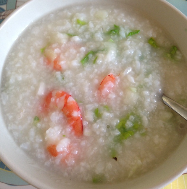 鲜虾蔬菜粥
